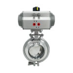 Powder pneumatic butterfly valve