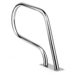 STAINLESS STEEL SWIMMING POOL HANDRAIL WITH BASE PLATE