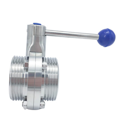 Threaded butterfly valve